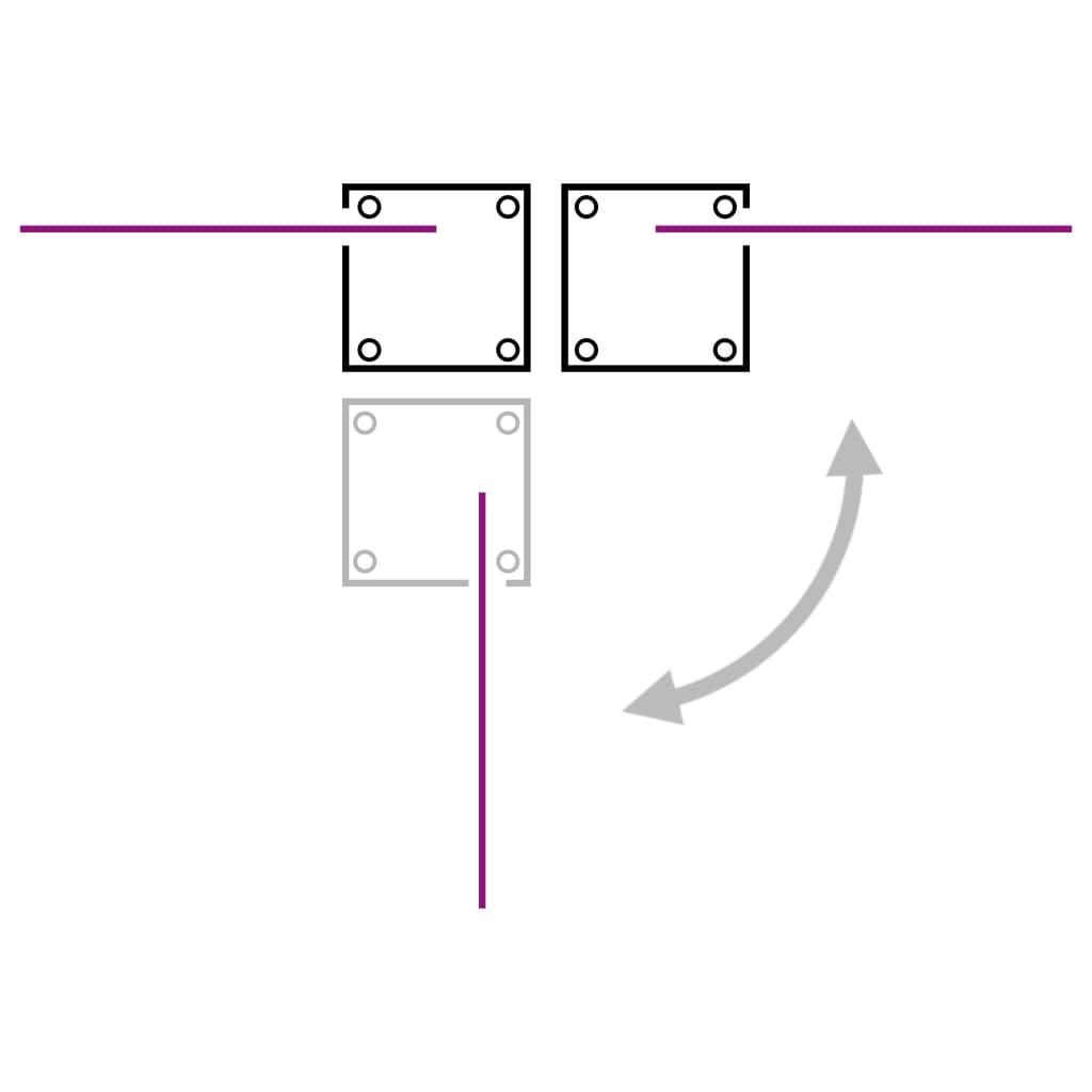 vidaXL sammenrullelig sidemarkise 160x600 cm sort