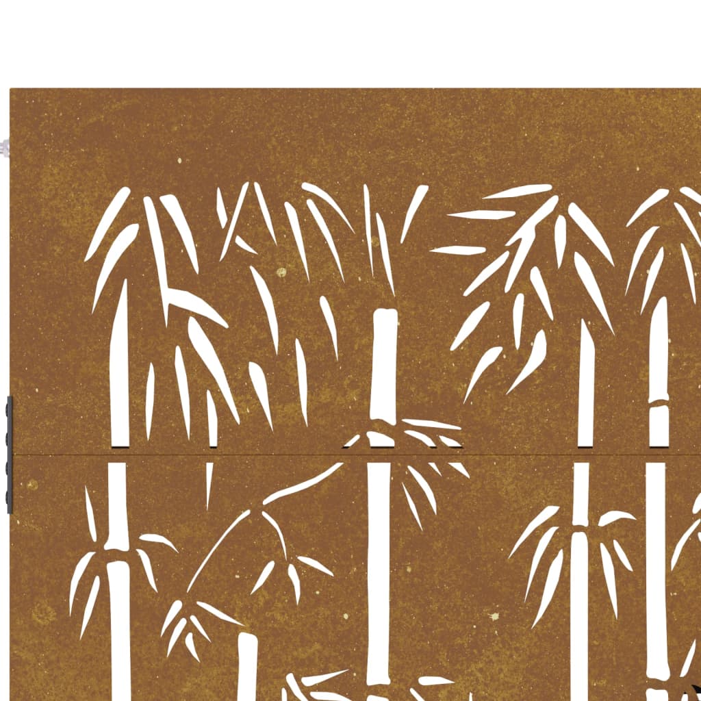 vidaXL havelåge 105x180 cm cortenstål bambusdesign