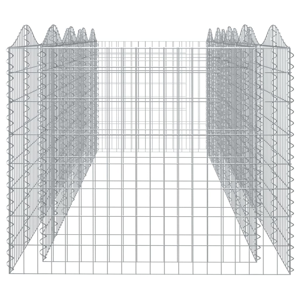 vidaXL buet gabion-højbed 400x100x100 cm galvaniseret jern