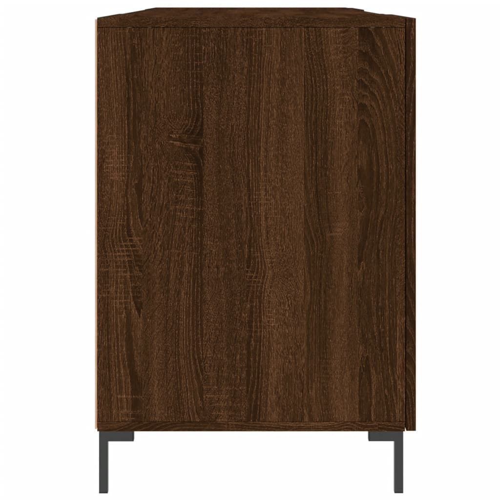 vidaXL skrivebord 140x50x75 cm konstrueret træ brun egetræsfarve