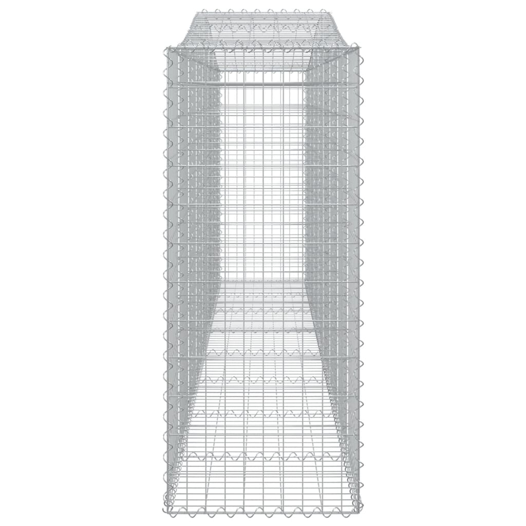 vidaXL buede gabionkurve 4 stk. 400x50x120/140 cm galvaniseret jern