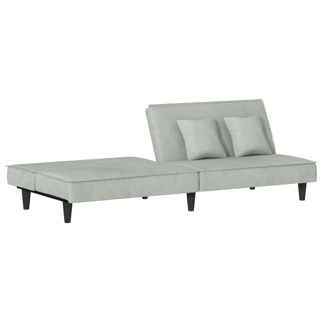 vidaXL sovesofa velour lysegrå