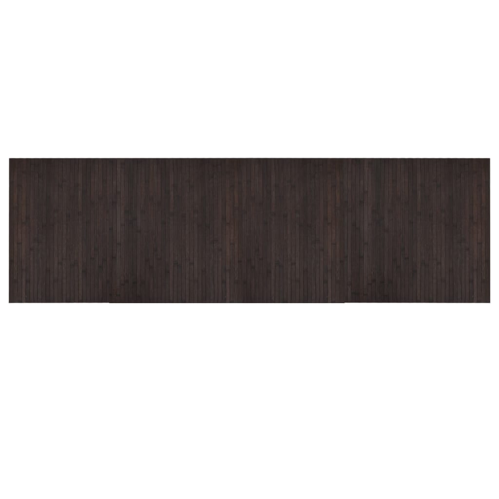 vidaXL gulvtæppe 60x200 cm rektangulær bambus mørkebrun