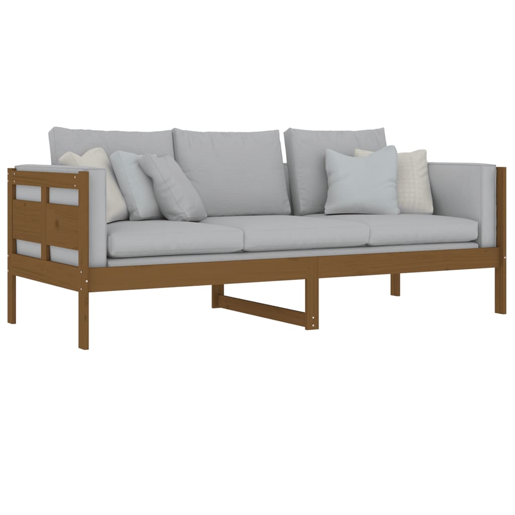 vidaXL daybed 80x200 cm massivt fyrretræ gyldenbrun