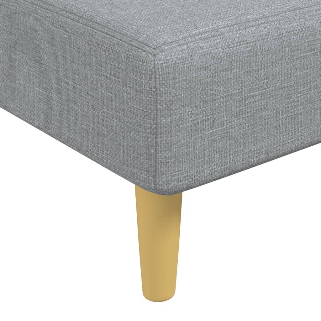 vidaXL L-formet sovesofa 279x140x70 cm velour lysegrå