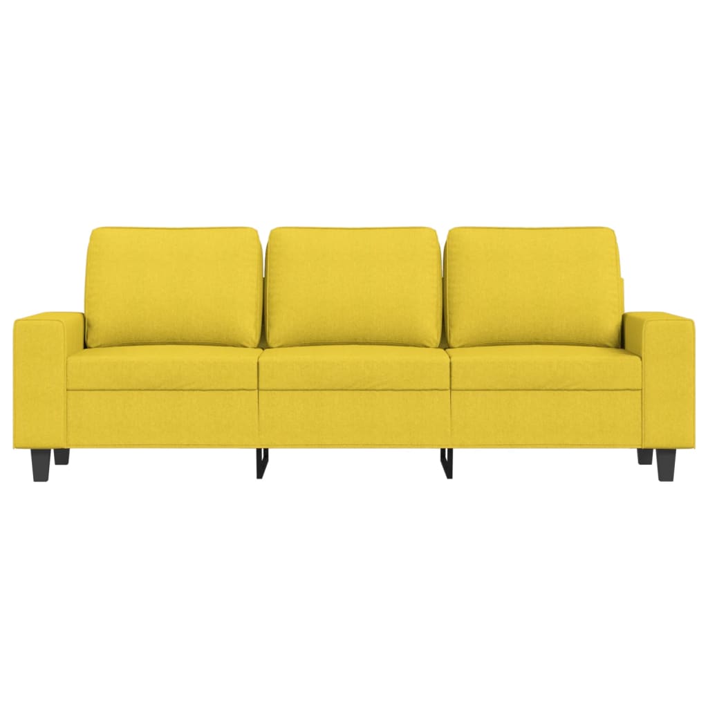 vidaXL 3-personers sofa 180 cm stof lysegul