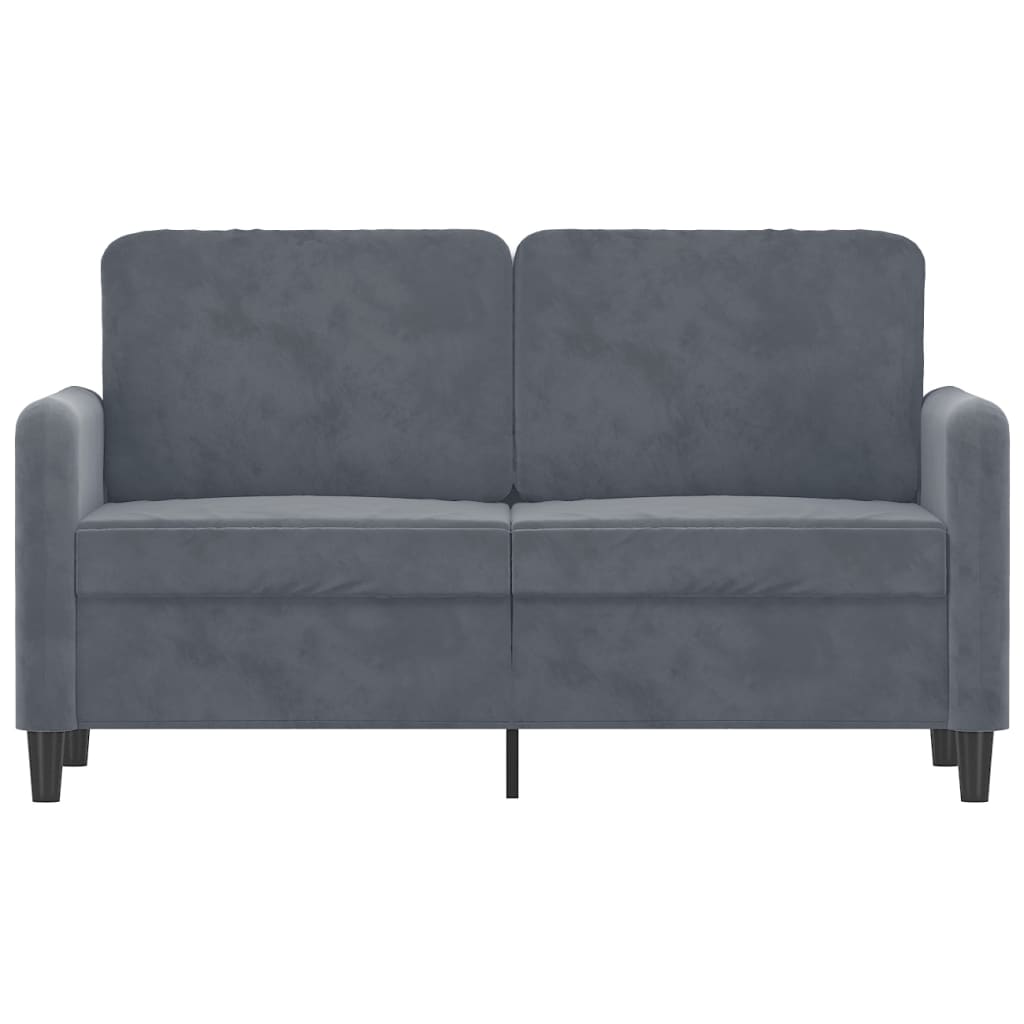 vidaXL 2-personers sofa 120 cm velour mørkegrå