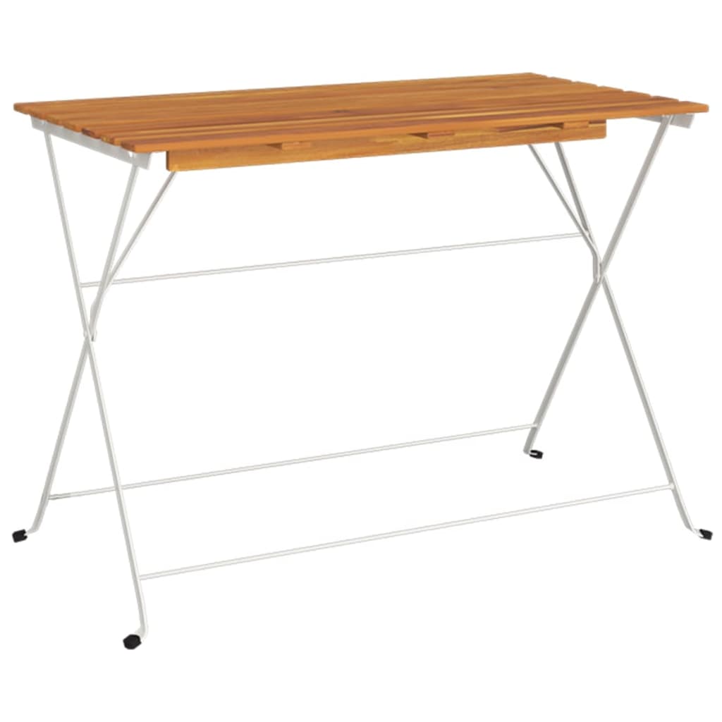 vidaXL foldbart bistrobord 100x54x71 cm massivt akacietræ og stål