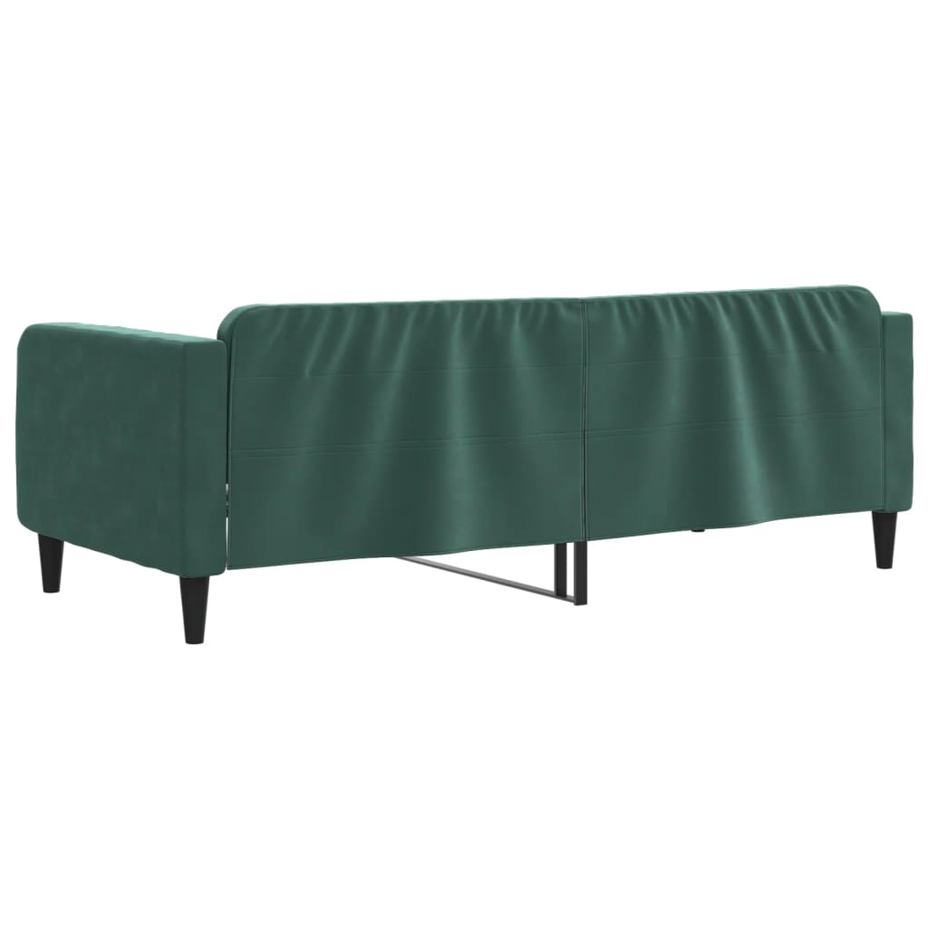 vidaXL daybed 90x200 cm velour mørkegrøn