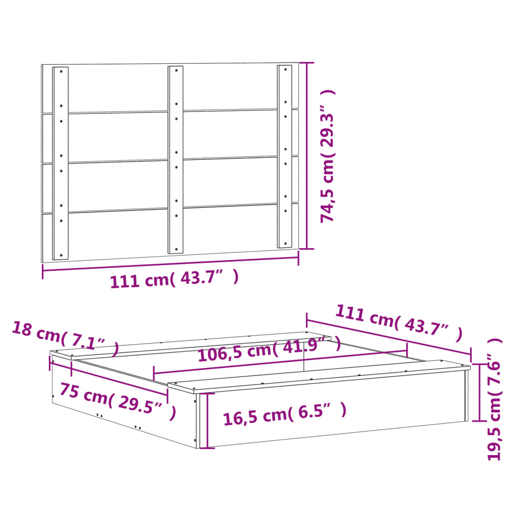 vidaXL sandkasse med låg 111x111x19,5 cm massivt fyrretræ gyldenbrun