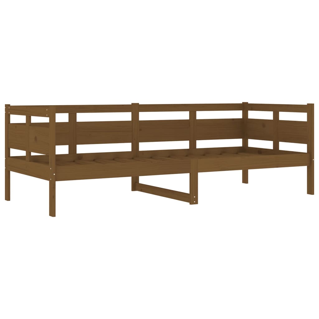 vidaXL daybed 80x200 cm massivt fyrretræ gyldenbrun