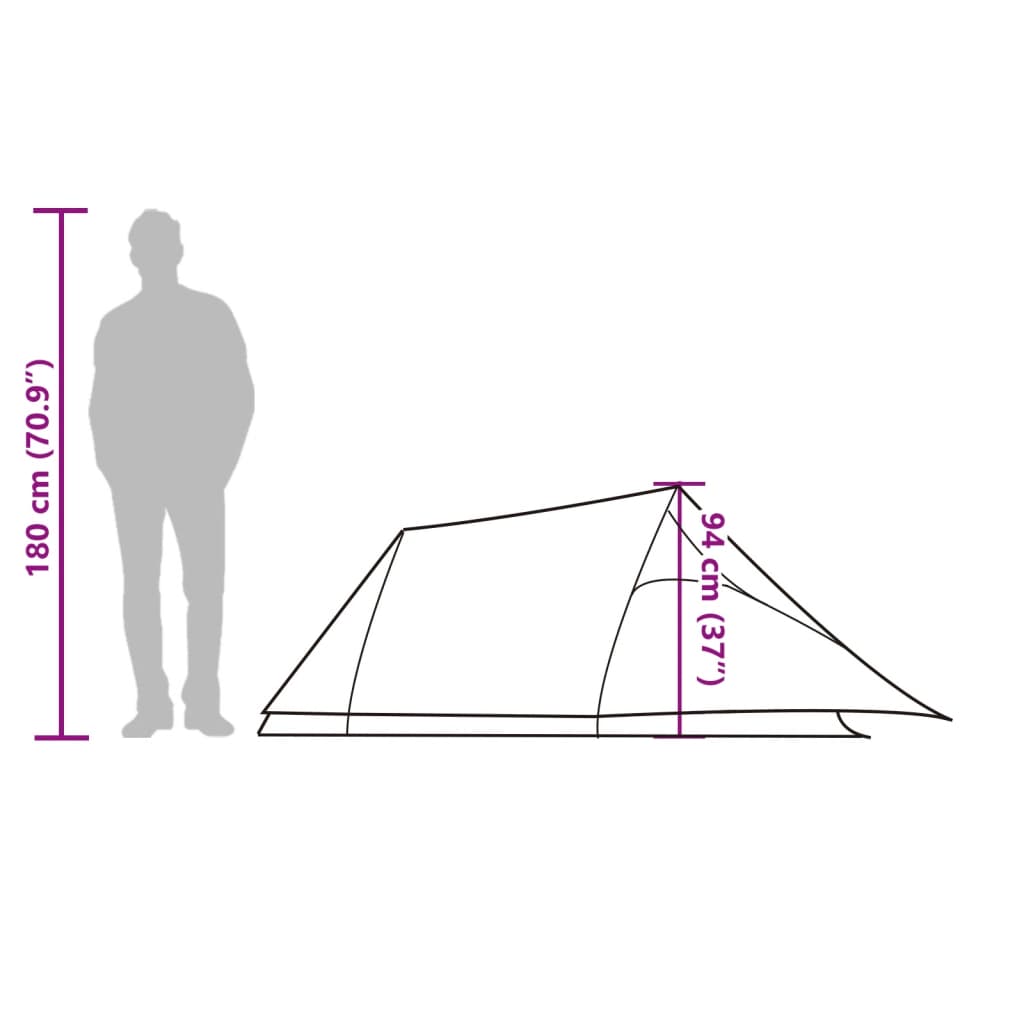 vidaXL 2-personers campingtelt vandtæt blå