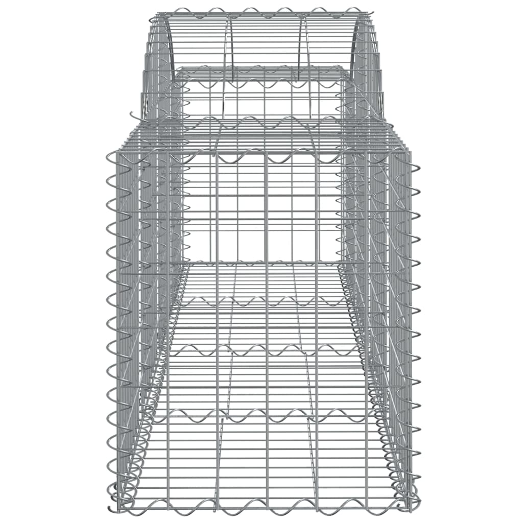 vidaXL buede gabionkurve 9 stk. 200x50x60/80 cm galvaniseret jern