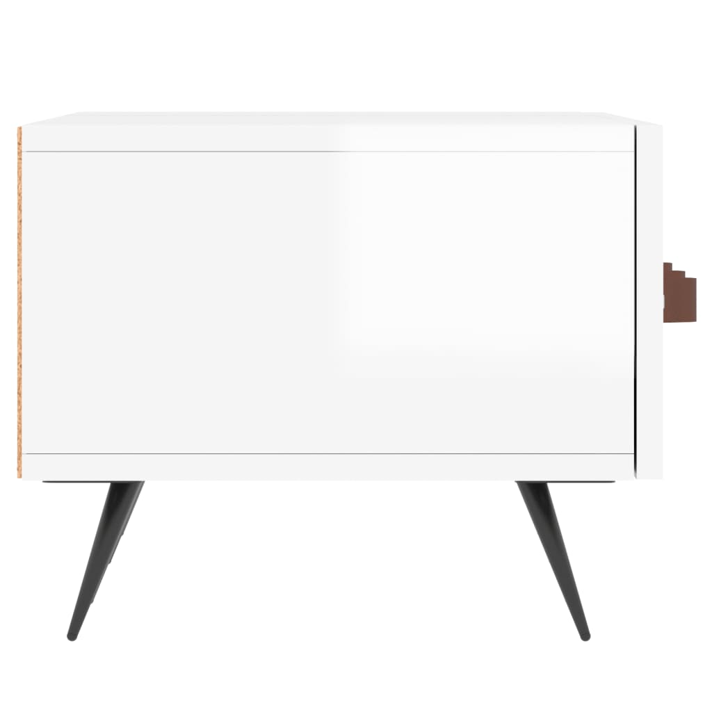 vidaXL tv-bord 150x36x30 cm konstrueret træ hvid højglans