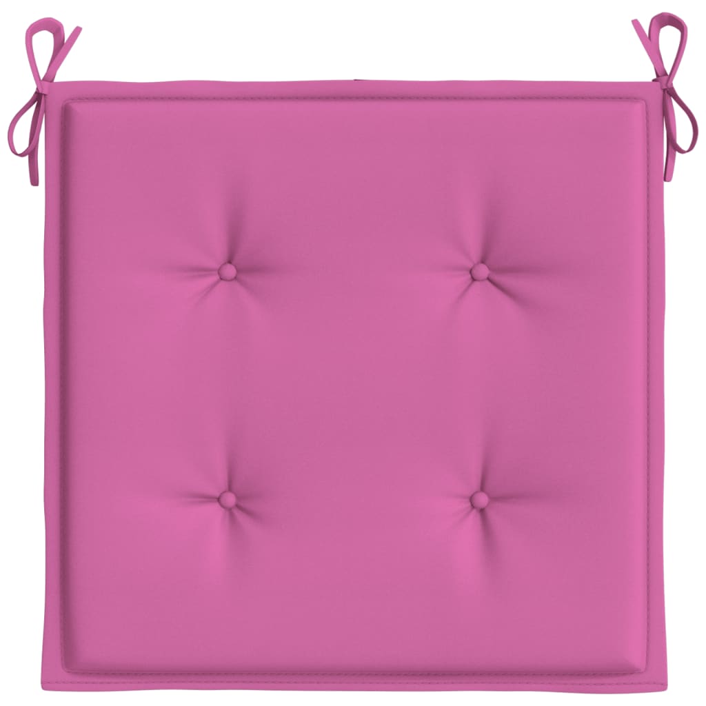 vidaXL hynder til havestol 4 stk. 40x40x3 cm stof pink