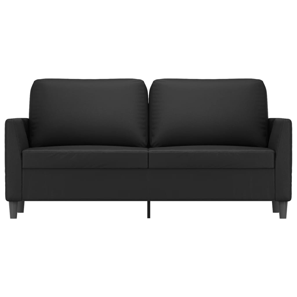 vidaXL 2-personers sofa 140 cm kunstlæder sort