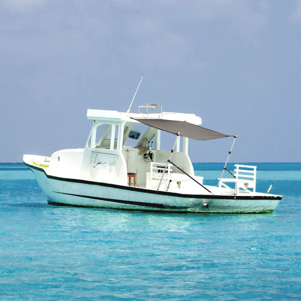 vidaXL T-sejl til båd 170x170x(113-182,5) cm forlængerdel antracitgrå