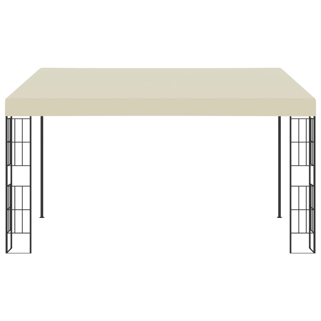 vidaXL vægmonteret pavillon 3x4 m stof cremefarvet