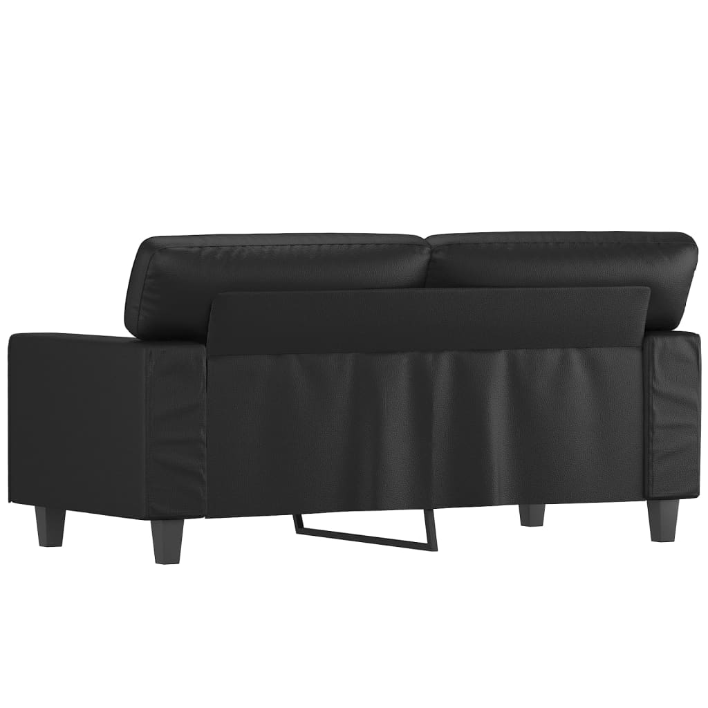 vidaXL 2-personers sofa 120 cm kunstlæder sort