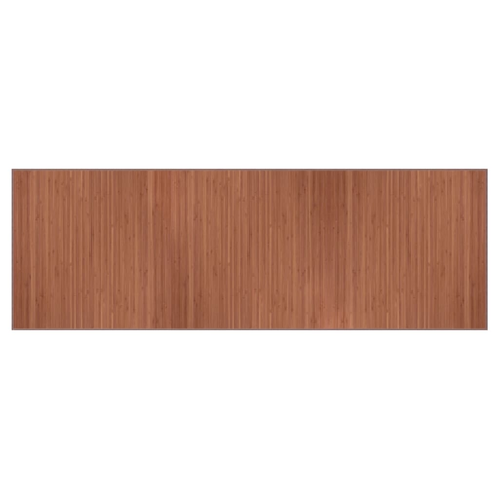 vidaXL gulvtæppe 100x300 cm rektangulær bambus brun