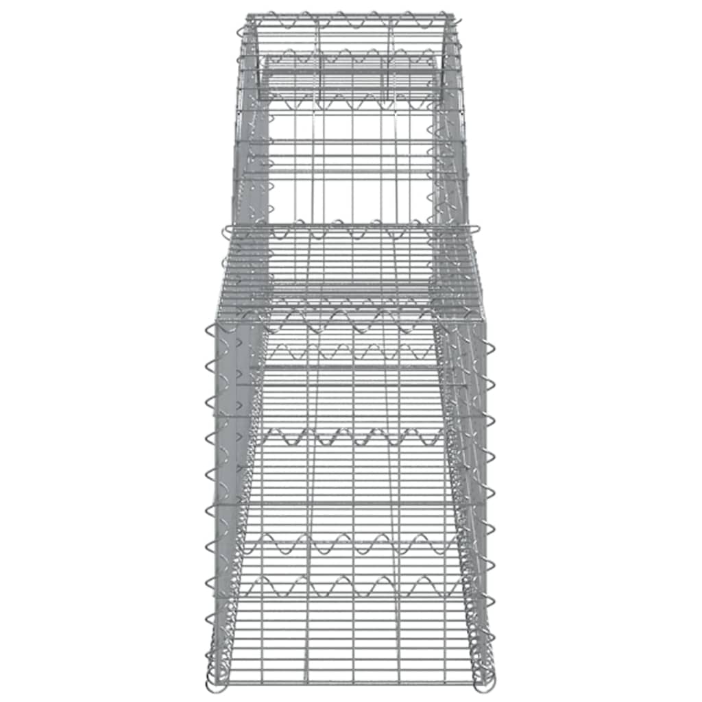 vidaXL buede gabionkurve 12 stk. 300x30x40/60 cm galvaniseret jern