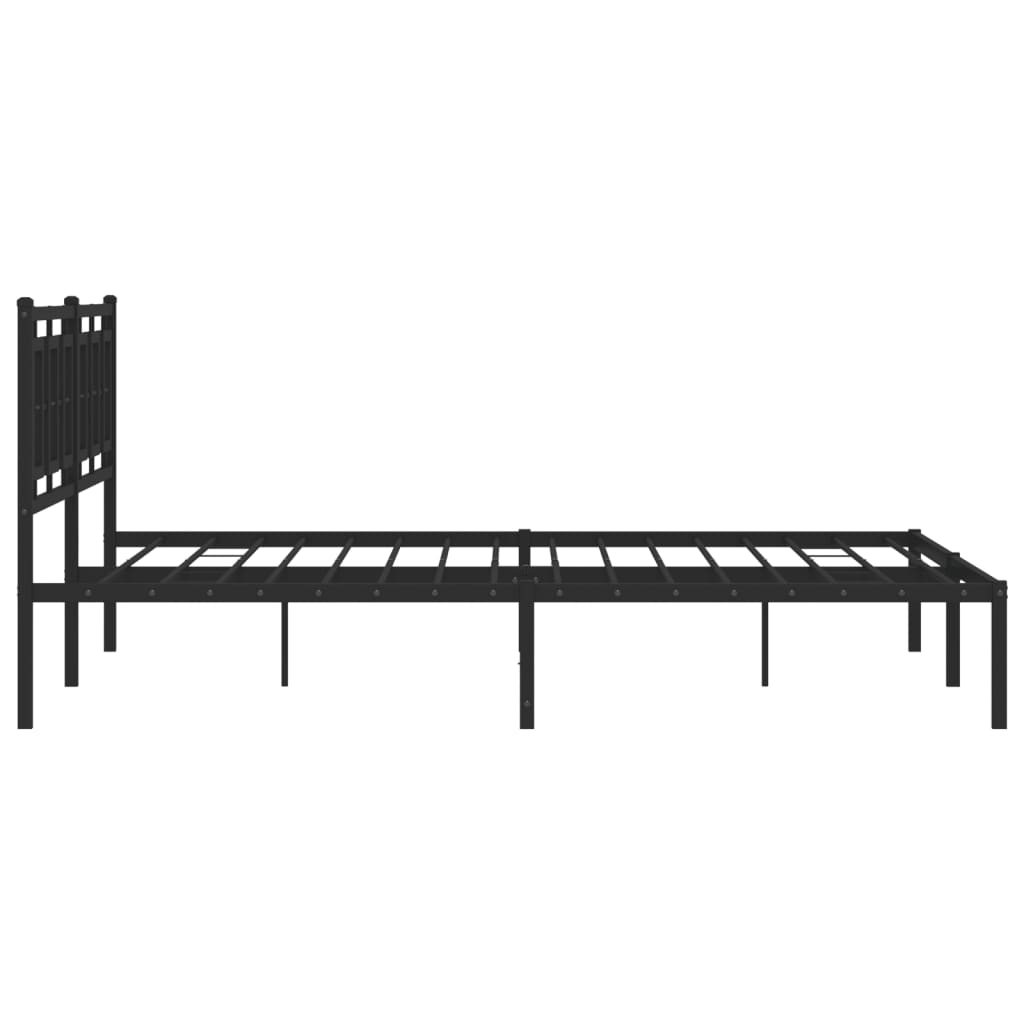 vidaXL sengeramme med sengegavl 183x213 cm metal sort