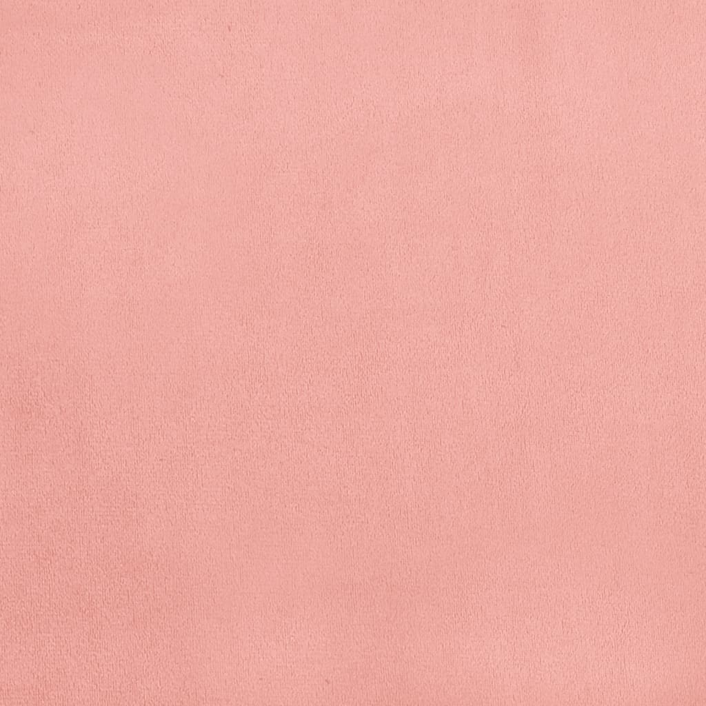 vidaXL kontinentalseng med madras 80x200 cm fløjl lyserød