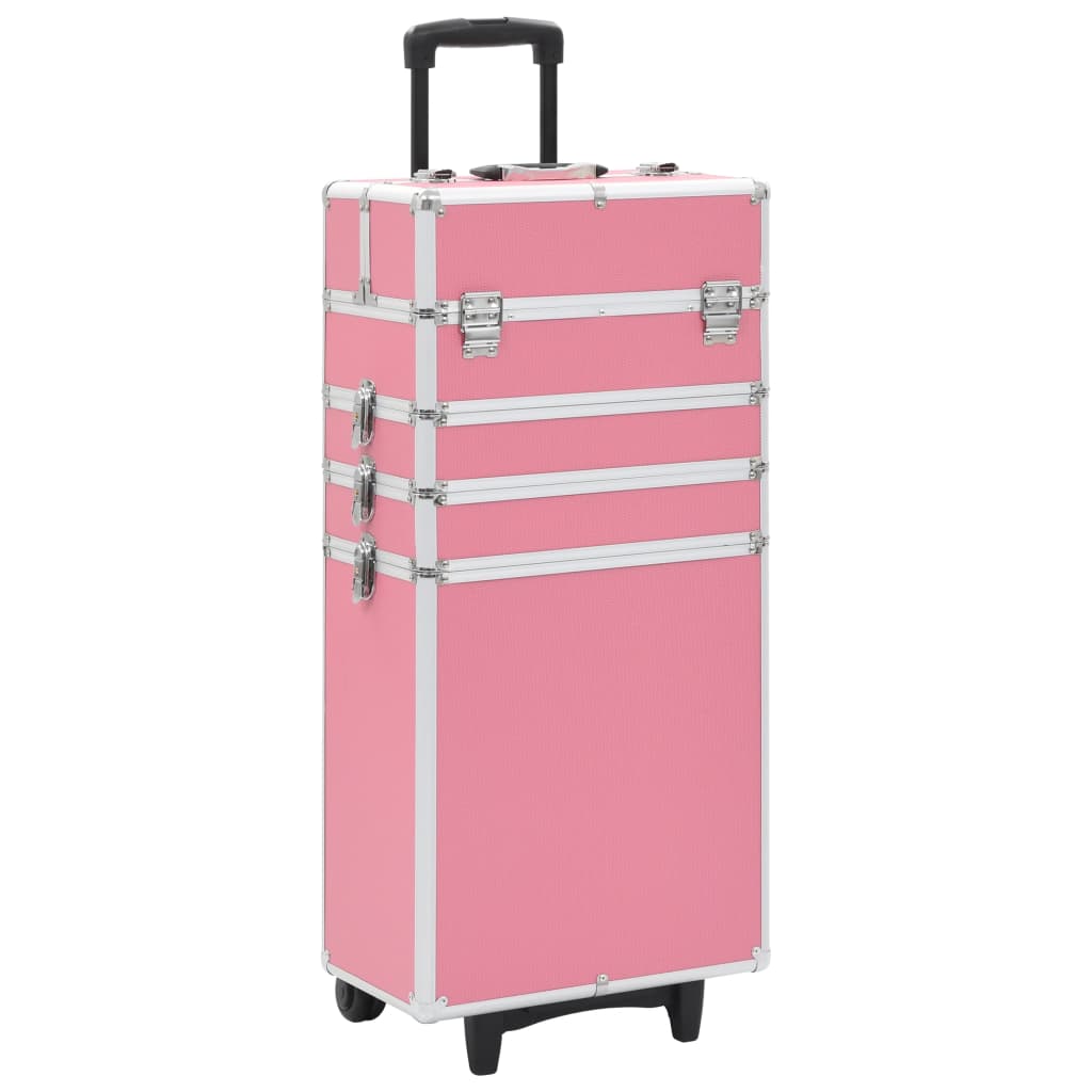 vidaXL makeupkuffert aluminium pink