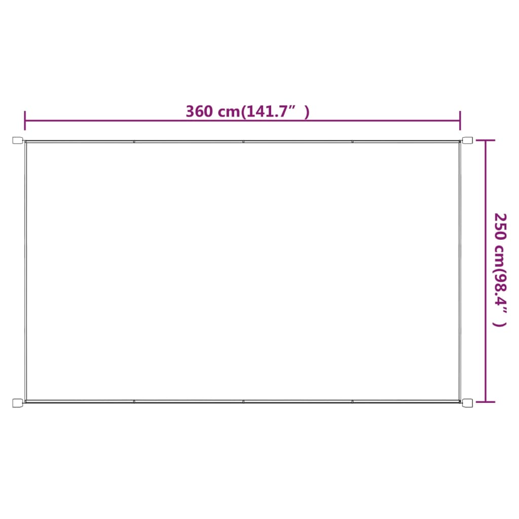 vidaXL lodret markise 250x360 cm oxfordstof gråbrun