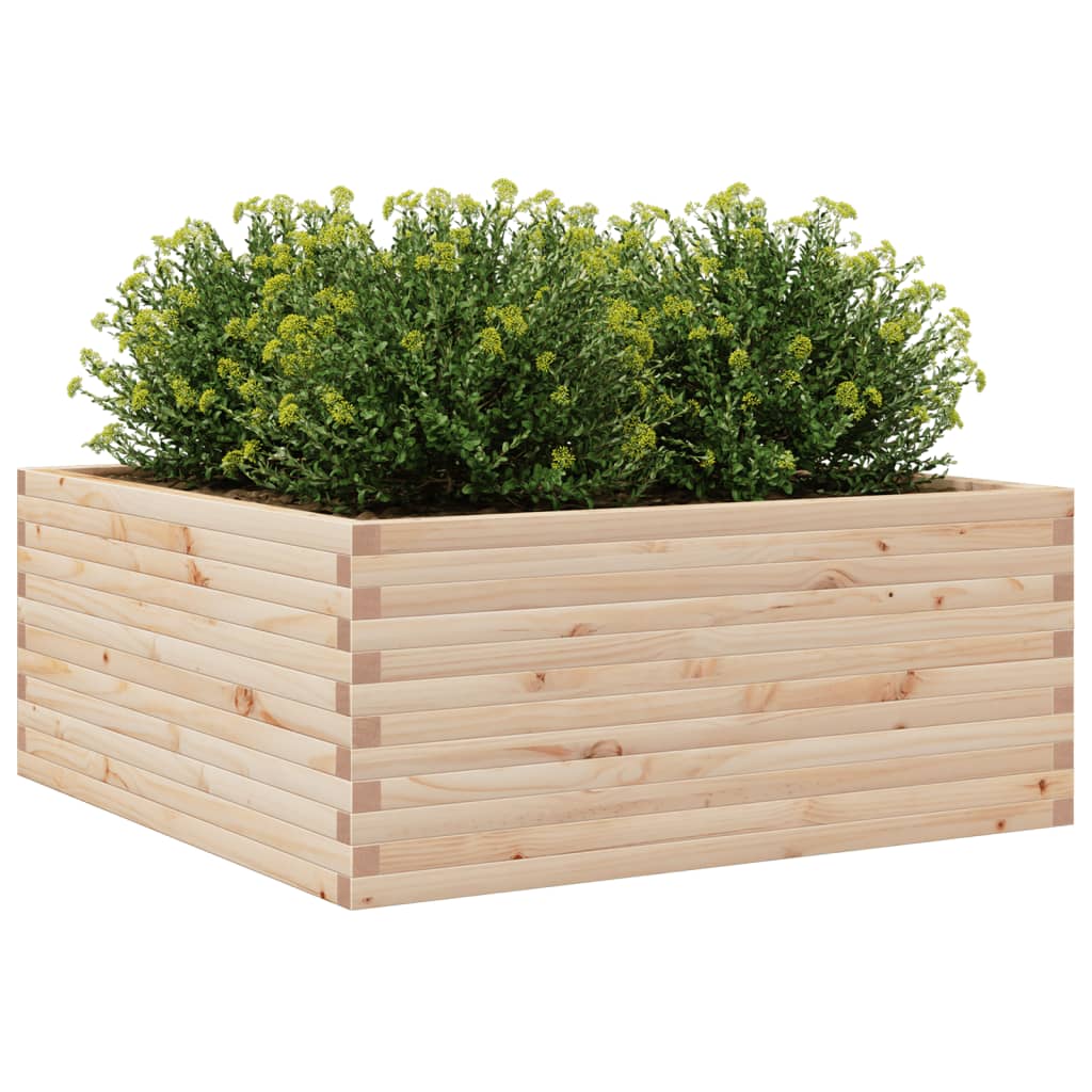 vidaXL plantekasse 110x110x46 cm massivt fyrretræ