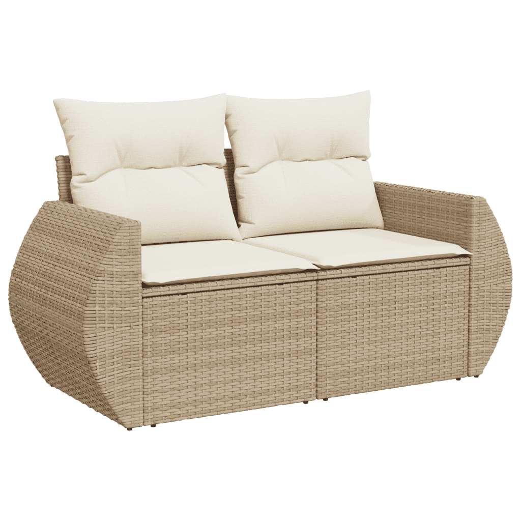 vidaXL sofasæt til haven 11 dele med hynder polyrattan beige