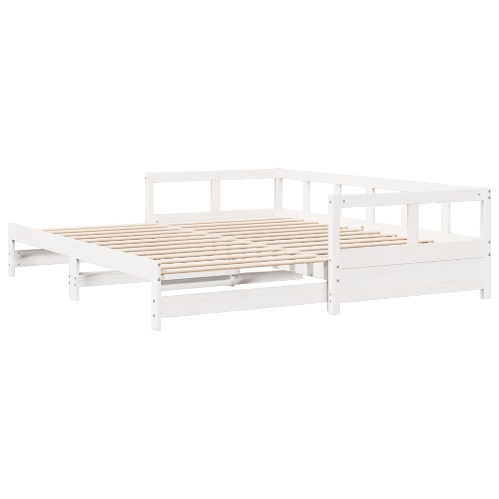 vidaXL daybed uden madras 80x200 cm massivt fyrretræ hvid