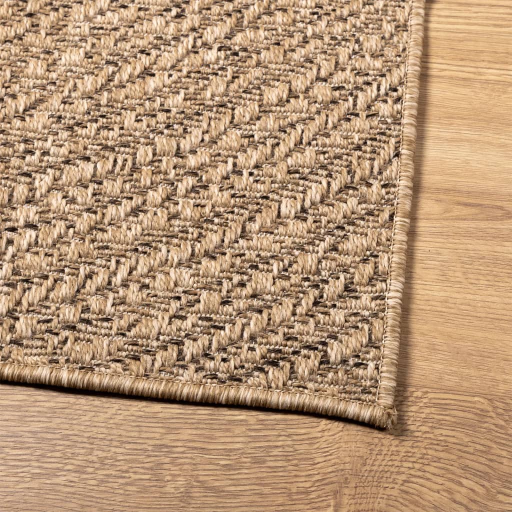 vidaXL gulvtæppe ZIZUR 120x170 cm jute-look indendørs og udendørs