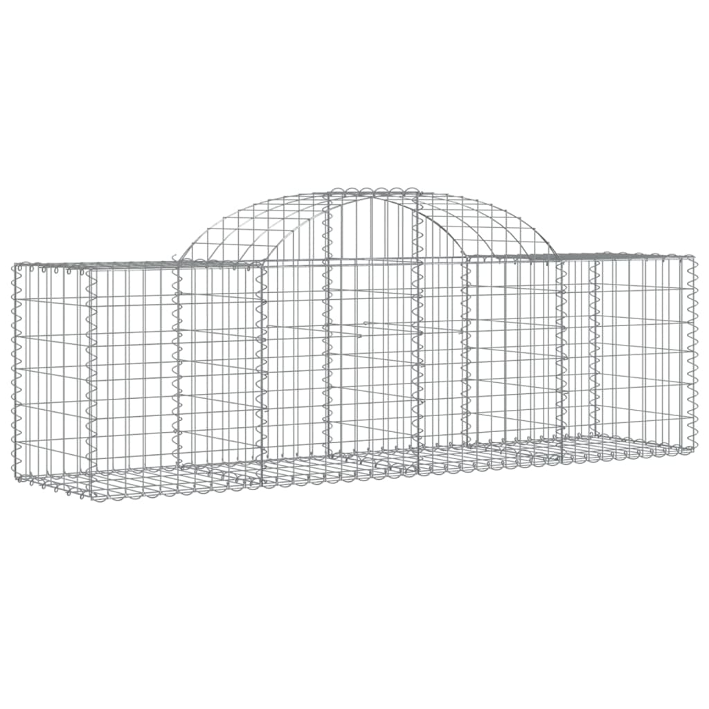 vidaXL buede gabionkurve 9 stk. 200x50x60/80 cm galvaniseret jern