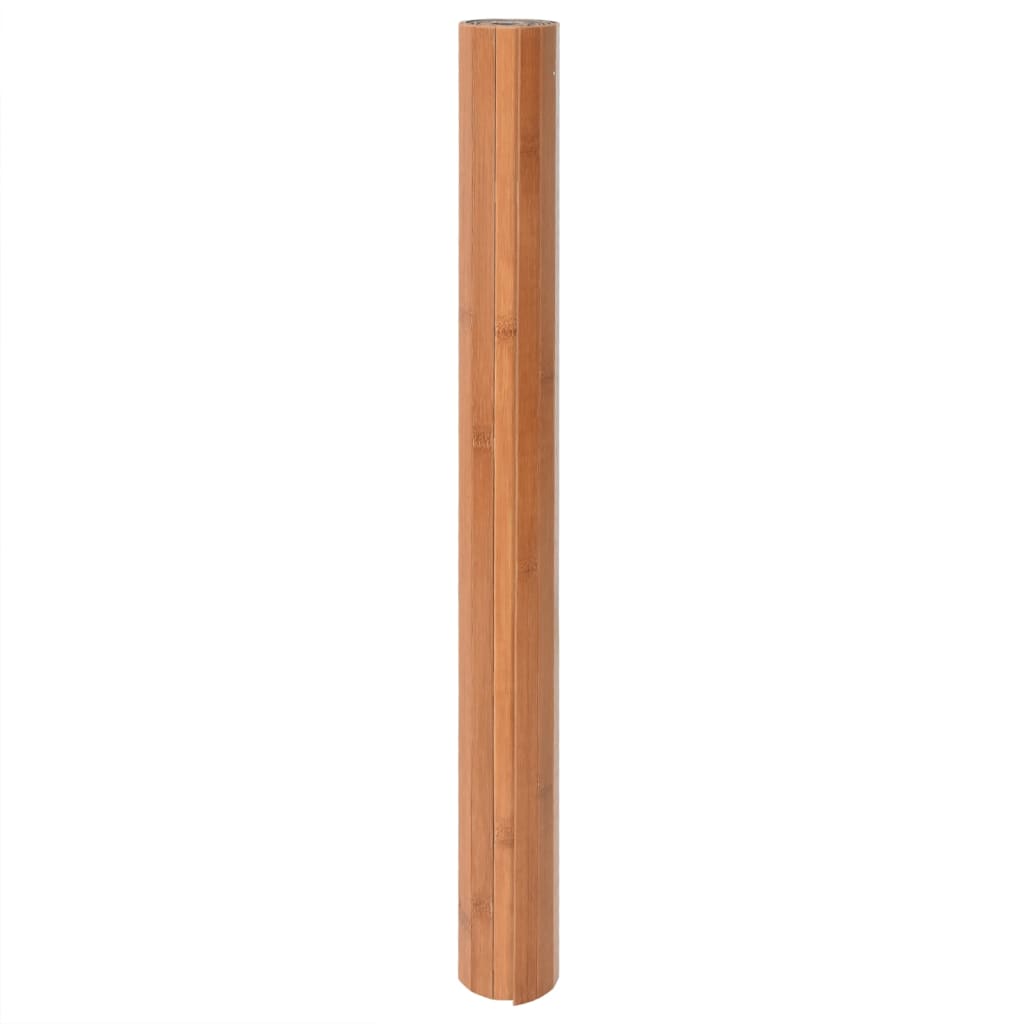 vidaXL gulvtæppe 80x500 cm rektangulær bambus naturfarvet