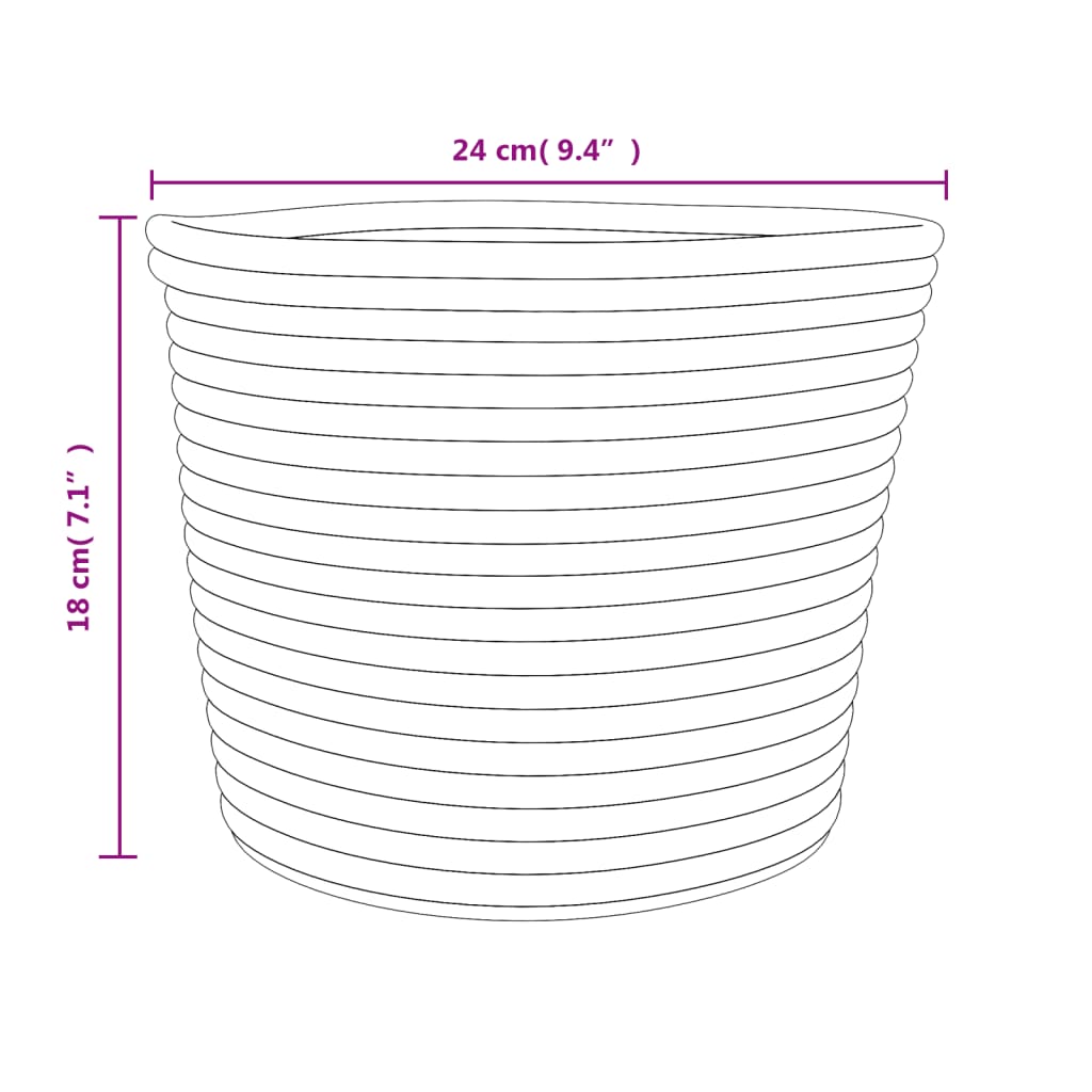 vidaXL opbevaringskurve 2 stk. Ø24x18 cm bomuld brun og hvid