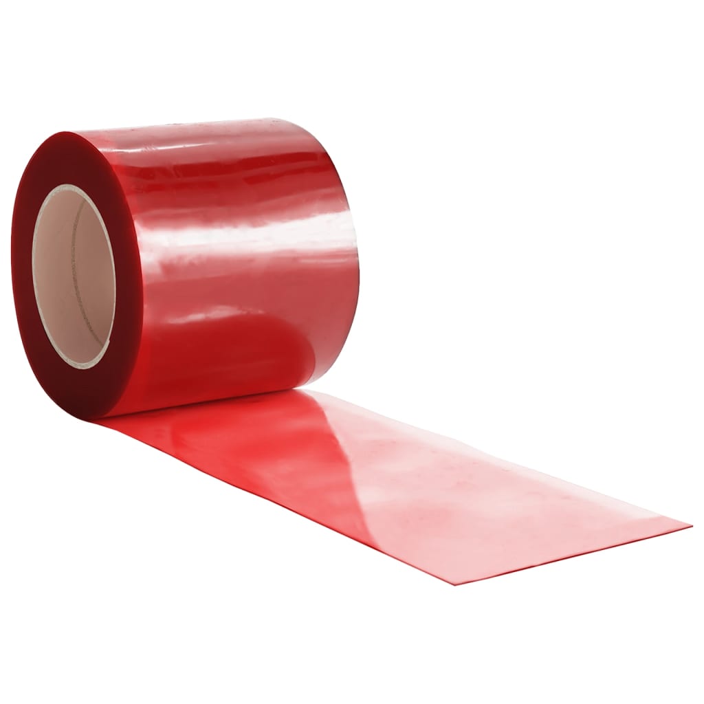 vidaXL bændelgardin 200 mm x 1,6 mm 50 m PVC rød
