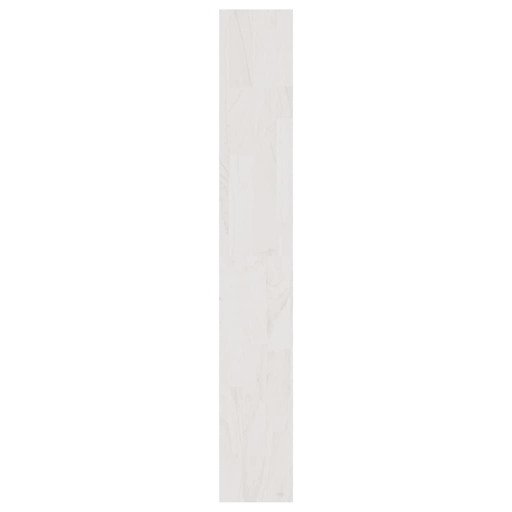 vidaXL bogskab/rumdeler 100x30x200 cm massivt fyrretræ hvid