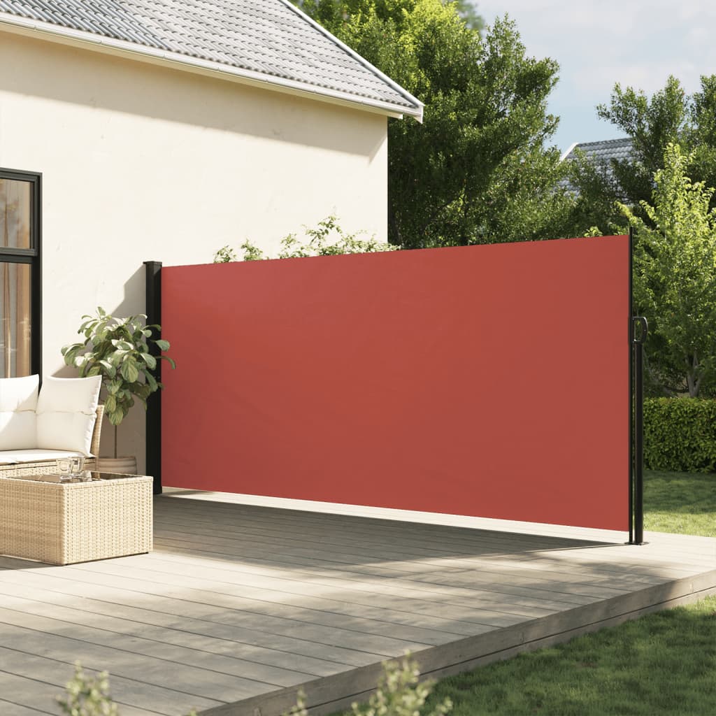 vidaXL sammenrullelig sidemarkise 160x500 cm terrakotta