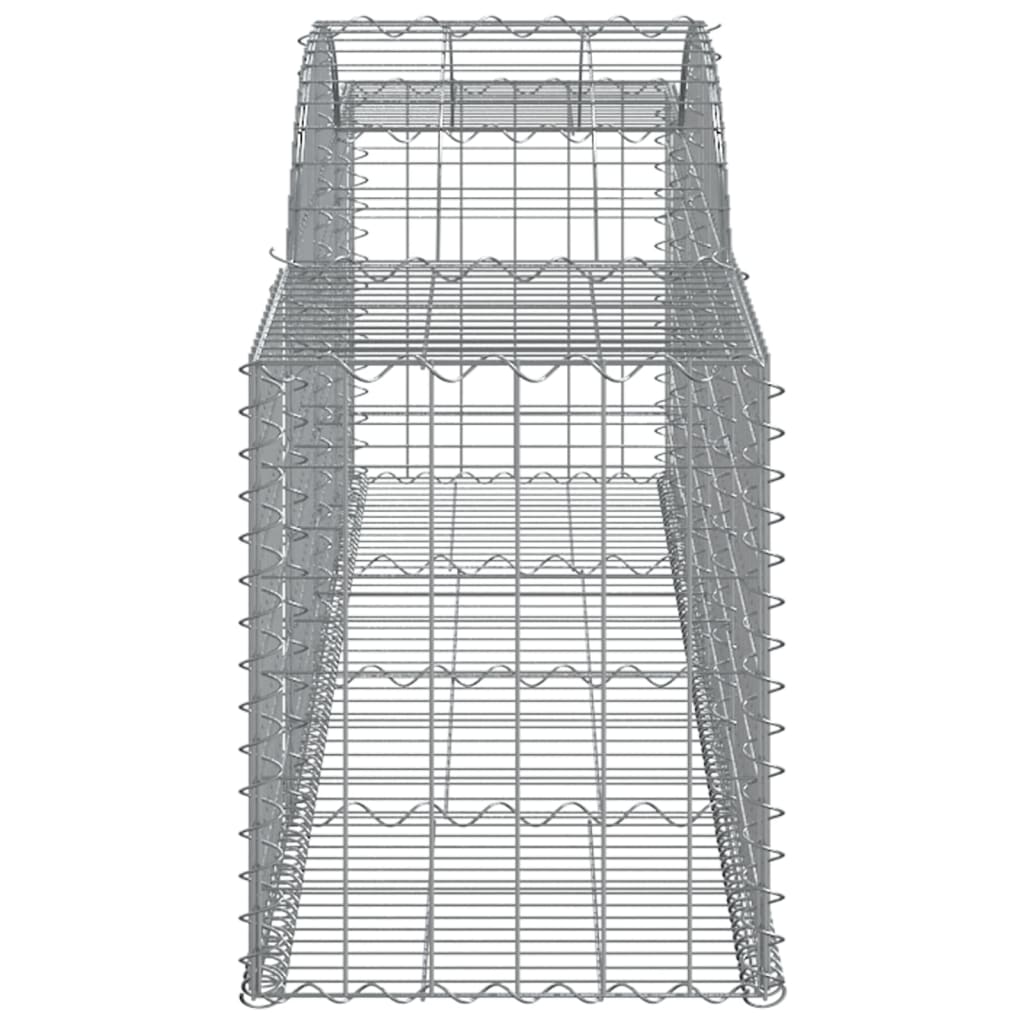 vidaXL buede gabionkurve 4 stk. 300x50x60/80 cm galvaniseret jern