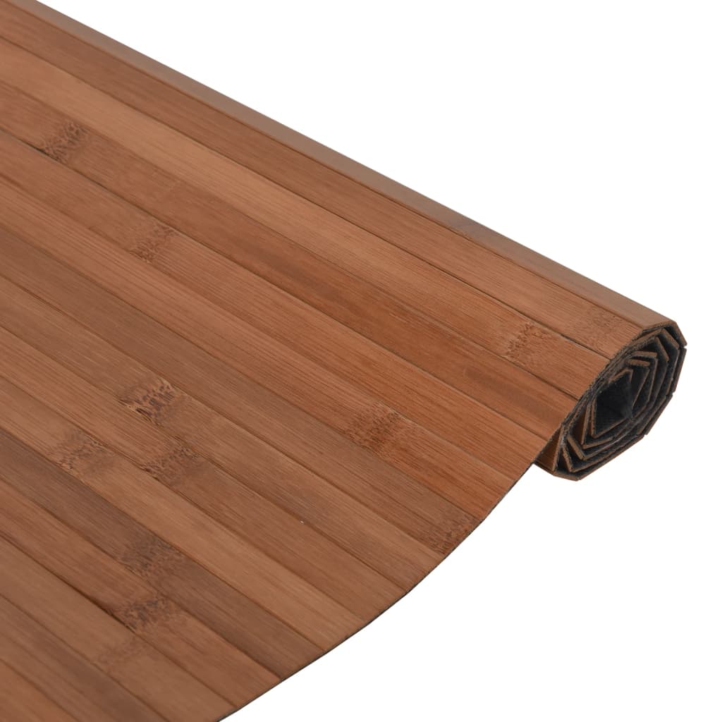vidaXL gulvtæppe 60x200 cm rektangulær bambus brun
