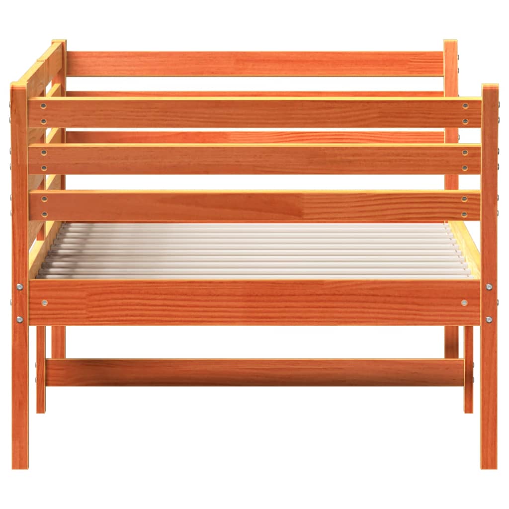 vidaXL daybed uden madras 80x200 cm massivt fyrretræ gyldenbrun