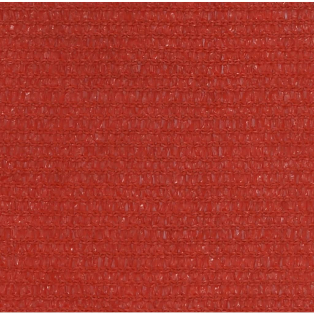 vidaXL solsejl 160 g/m² 4x7 m HDPE rød