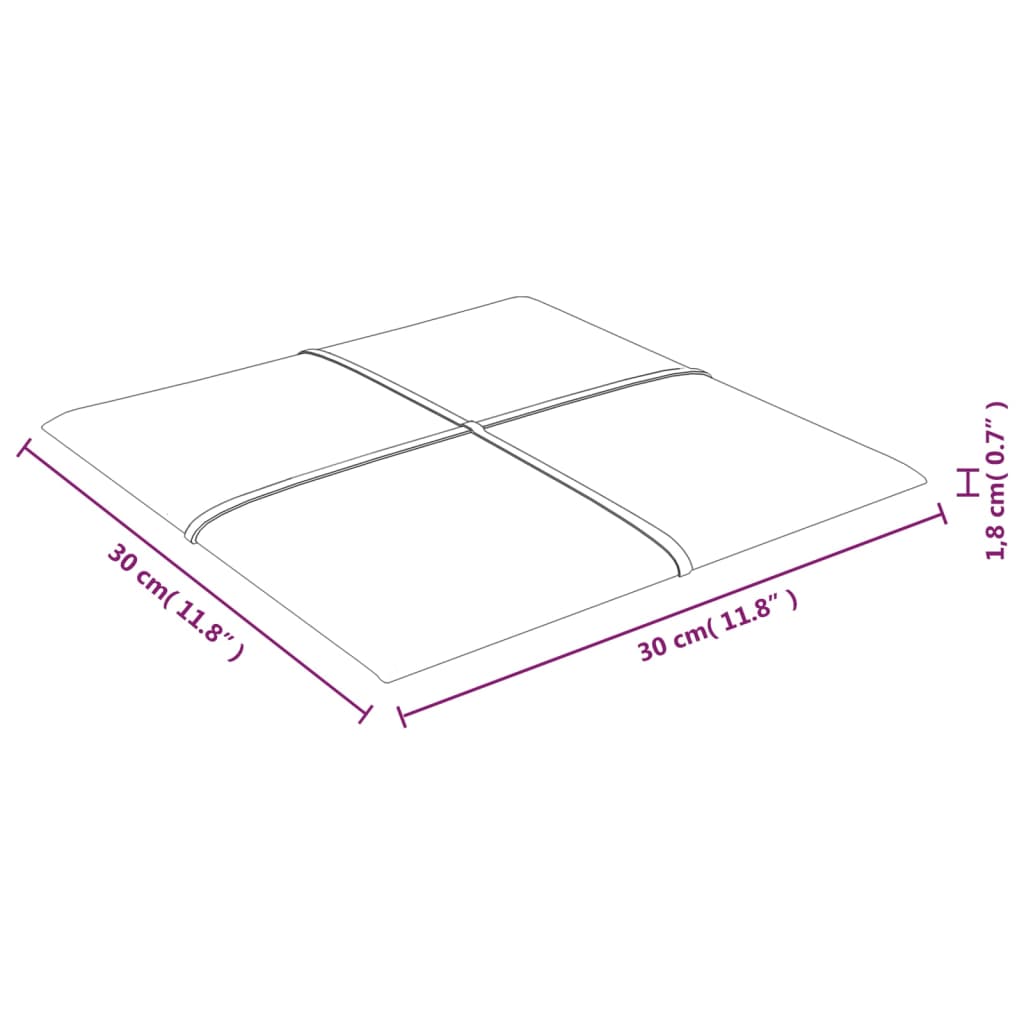 vidaXL vægpaneler 12 stk. 30x30 cm 1,08 m² fløjl gul