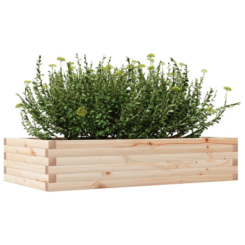 vidaXL plantekasse 110x60x23 cm massivt fyrretræ