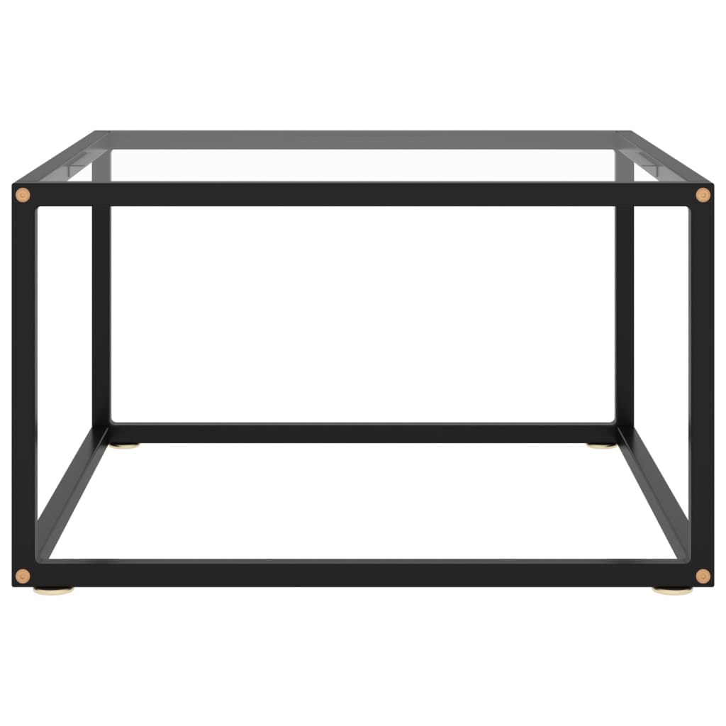 vidaXL sofabord 60x60x35 cm hærdet glas sort