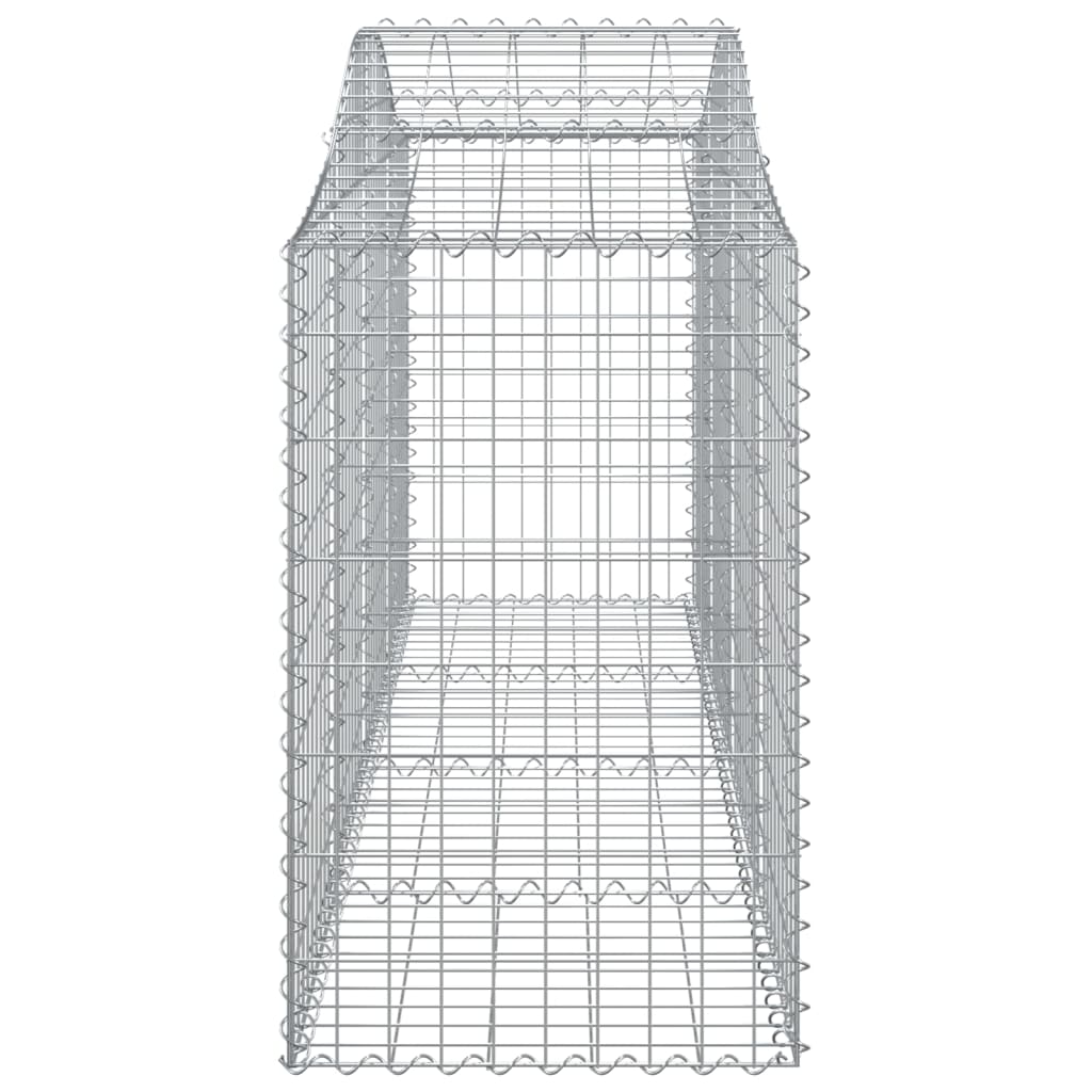 vidaXL buede gabionkurve 12 stk. 200x50x80/100 cm galvaniseret jern