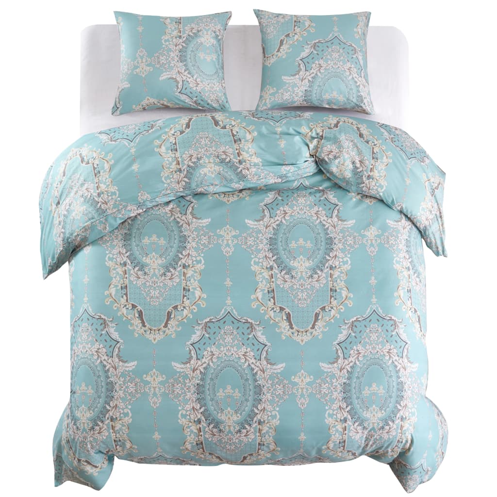 vidaXL sengetøj 200x220/60x70 cm klassisk design blå