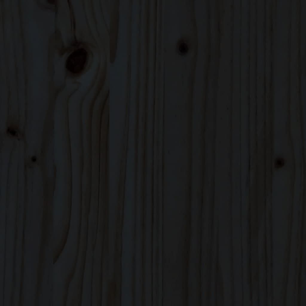 vidaXL højseng med gardiner 90x200 cm massivt fyrretræ hvid og sort