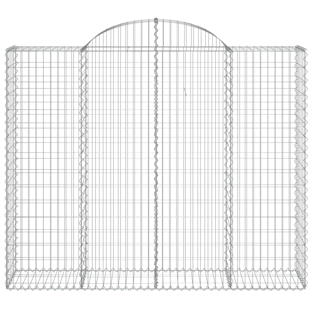 vidaXL buede gabionkurve 4 stk. 200x50x160/180 cm galvaniseret jern